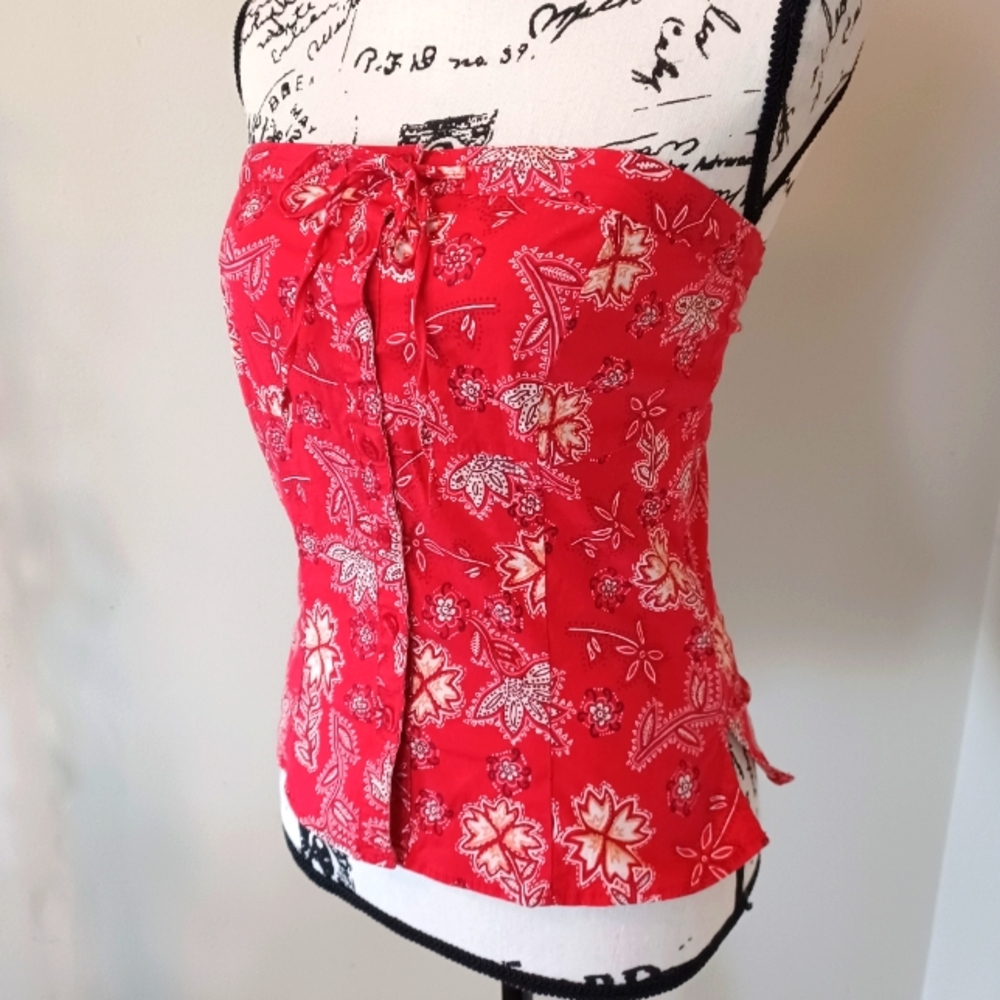 Copper key halter top